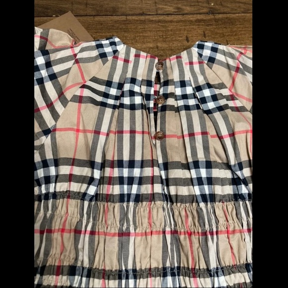 NWT Burberry 3T Joyce Smocked Vintage Check Dress - Picture 8 of 15